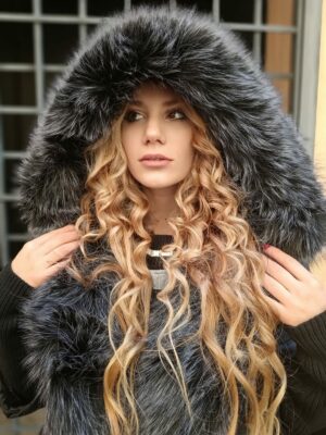 Piumino Pelliccia Polsini lana - immagine 4
