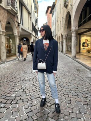 Jeans paillettes denim Dritto - immagine 3