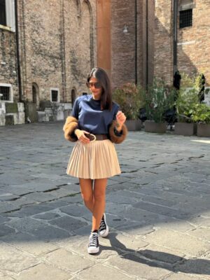 Felpa jeans manica pelliccia - immagine 4