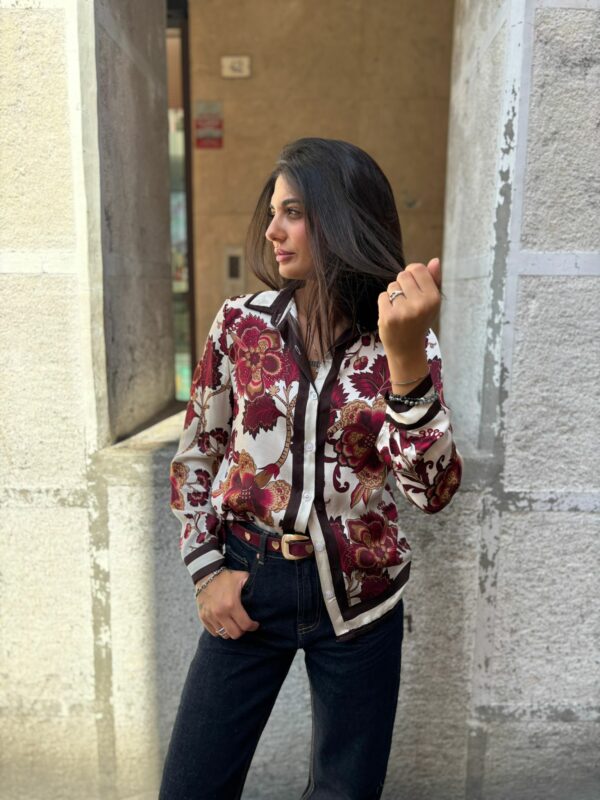 Camicia raso fantasia