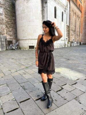 Minigonna Raso Pizzo - immagine 2