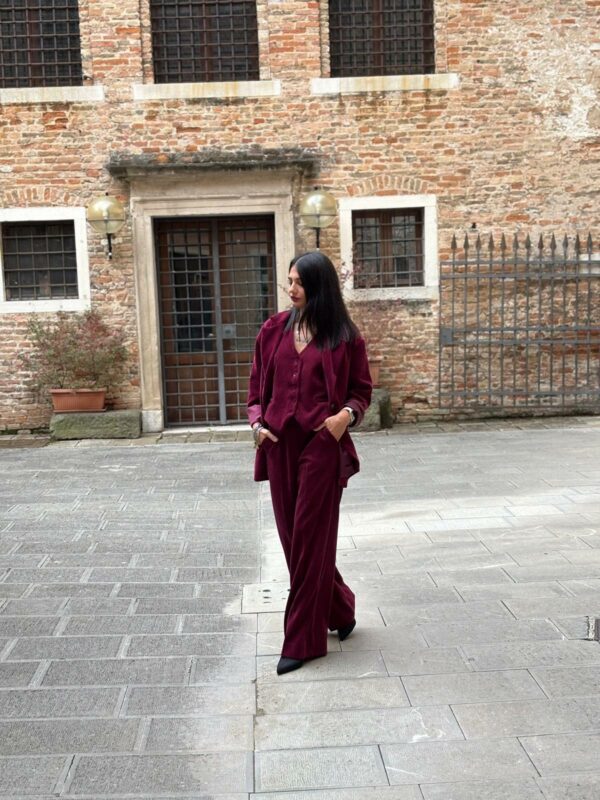 Giacca velluto liscio over
