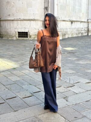 Jeans palazzo blu - immagine 4