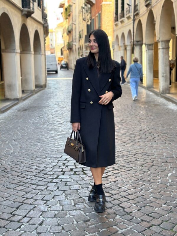Cappotto Doppiopetto Bottoni Oro