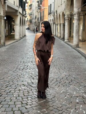 Abito Lungo fiocco raso