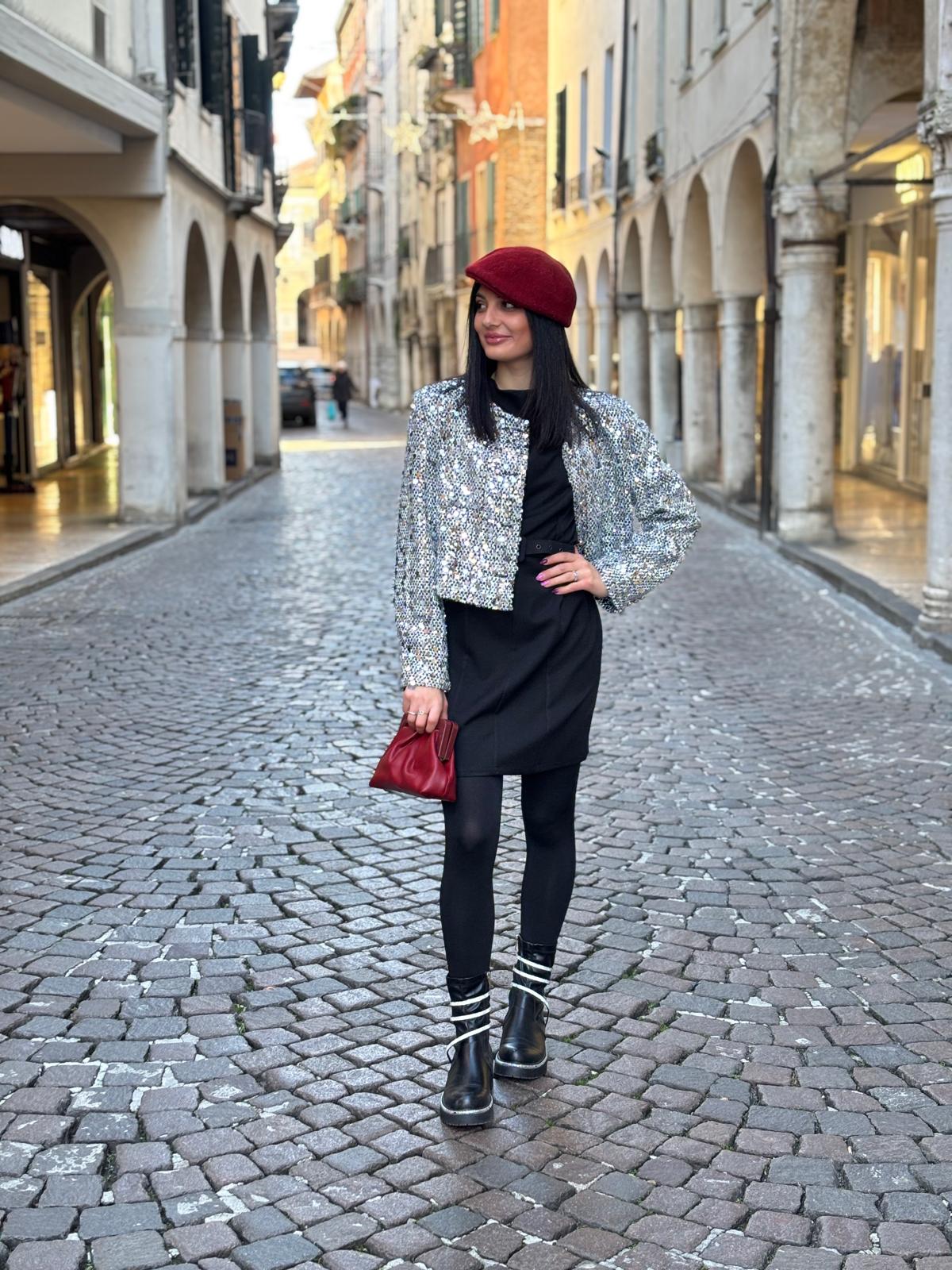 Abito Viscosa mezza manica cintura - immagine 3