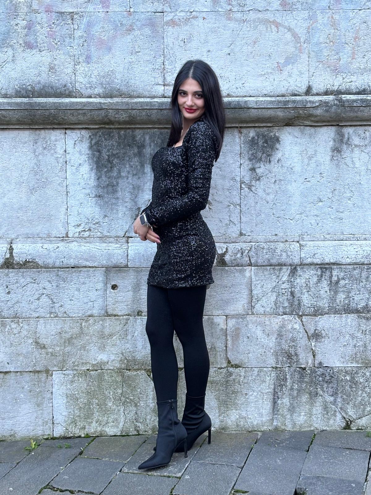 Abito Mini Nero Lourex - immagine 6