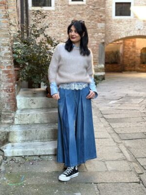 Maglia mezza manica mohair