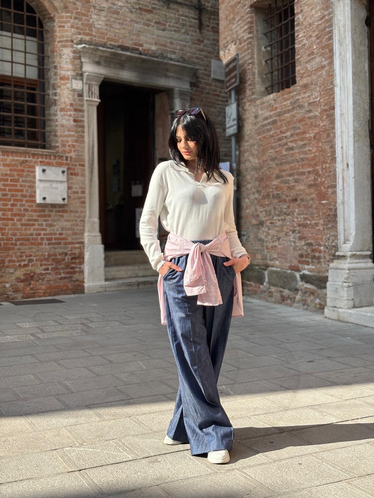 Pantalone palazzzo jeans - immagine 4