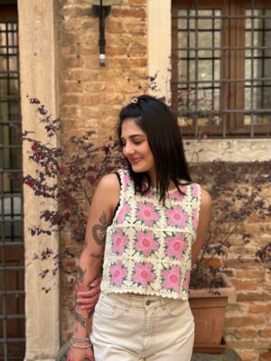 Canotta Spalla Larga Uncinetto