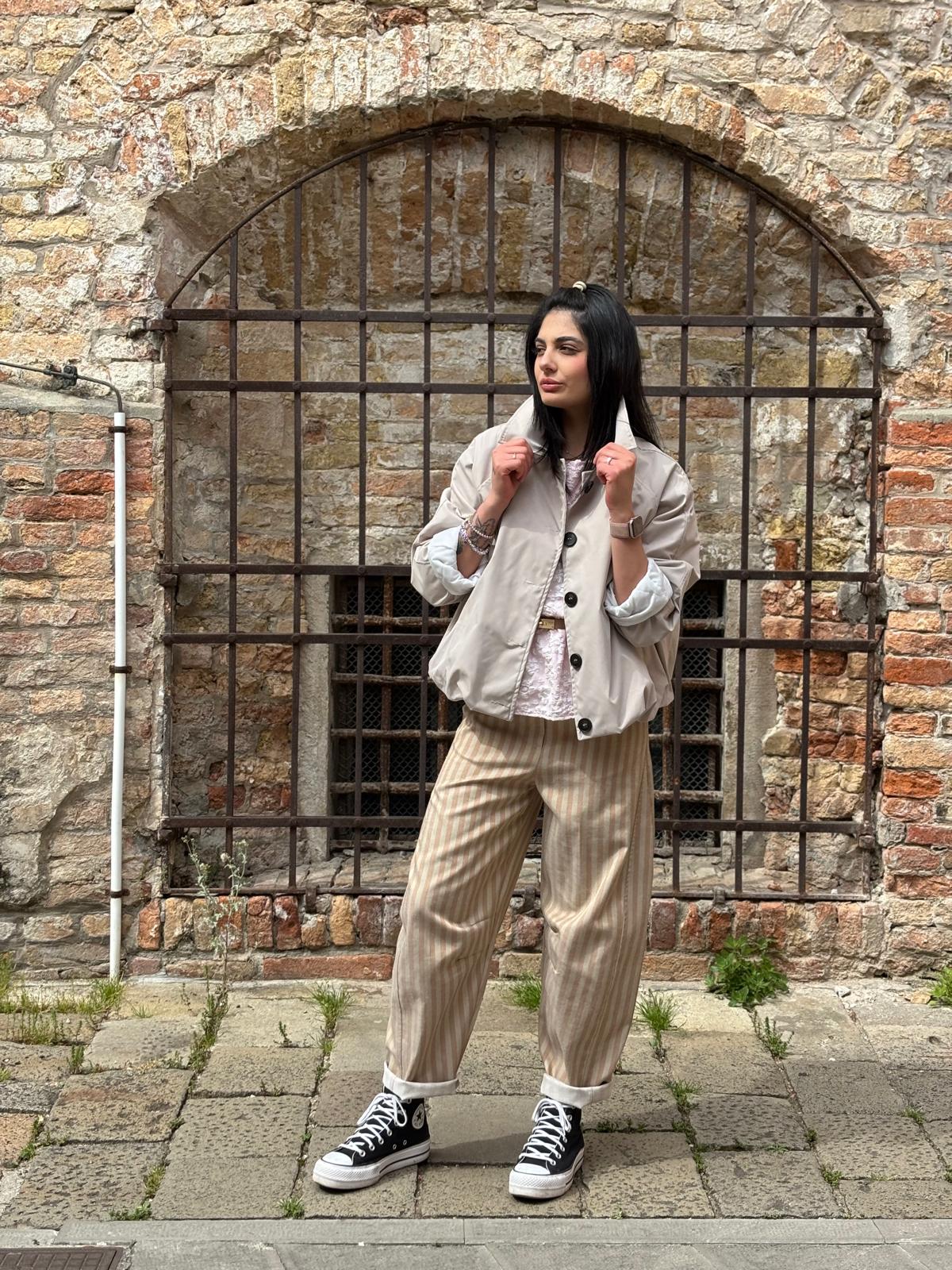 Pantalone riga lino - immagine 4