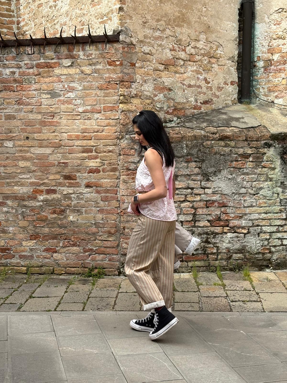 Pantalone riga lino - immagine 3