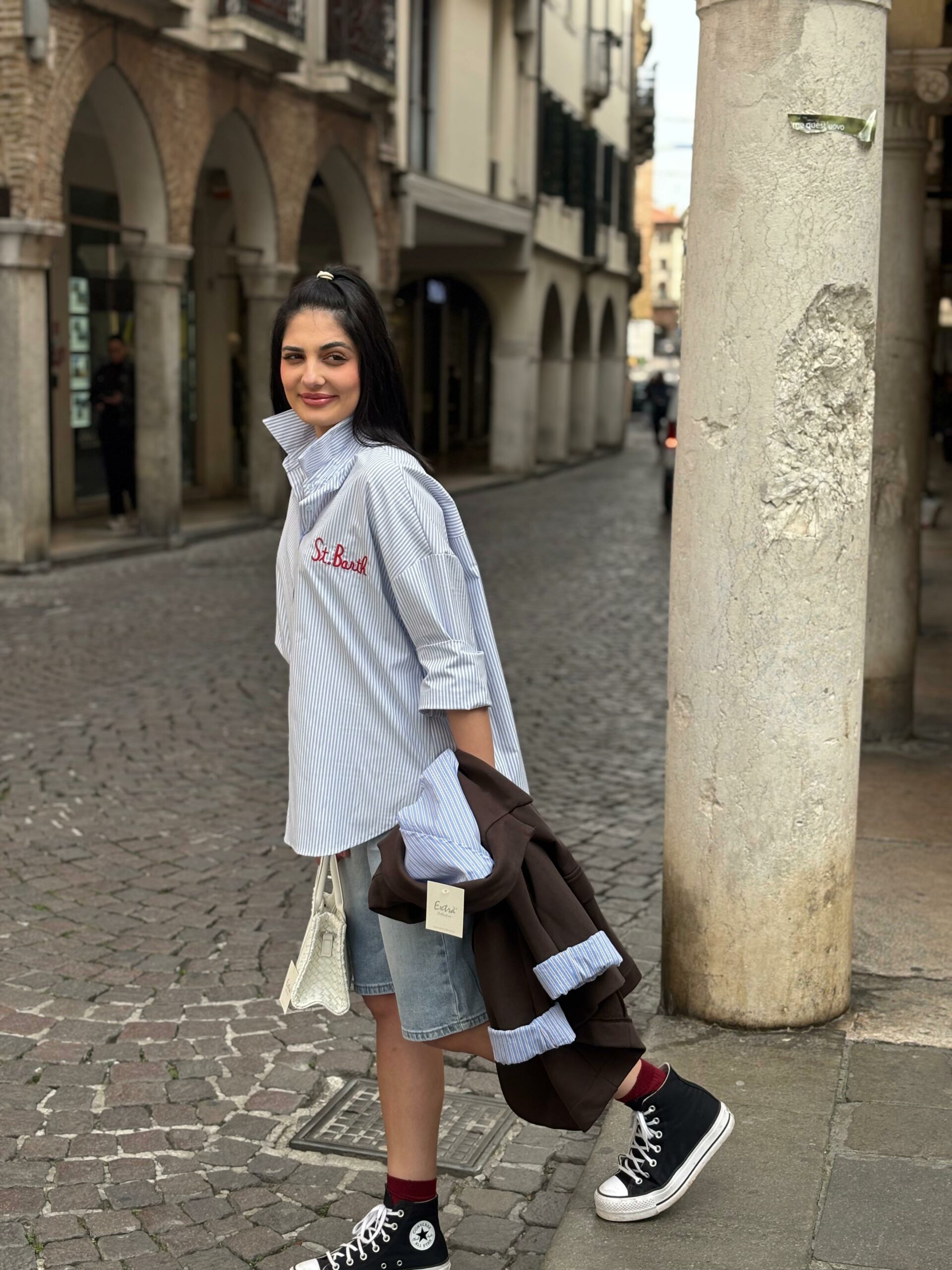 Camicia riga ricamo - immagine 4