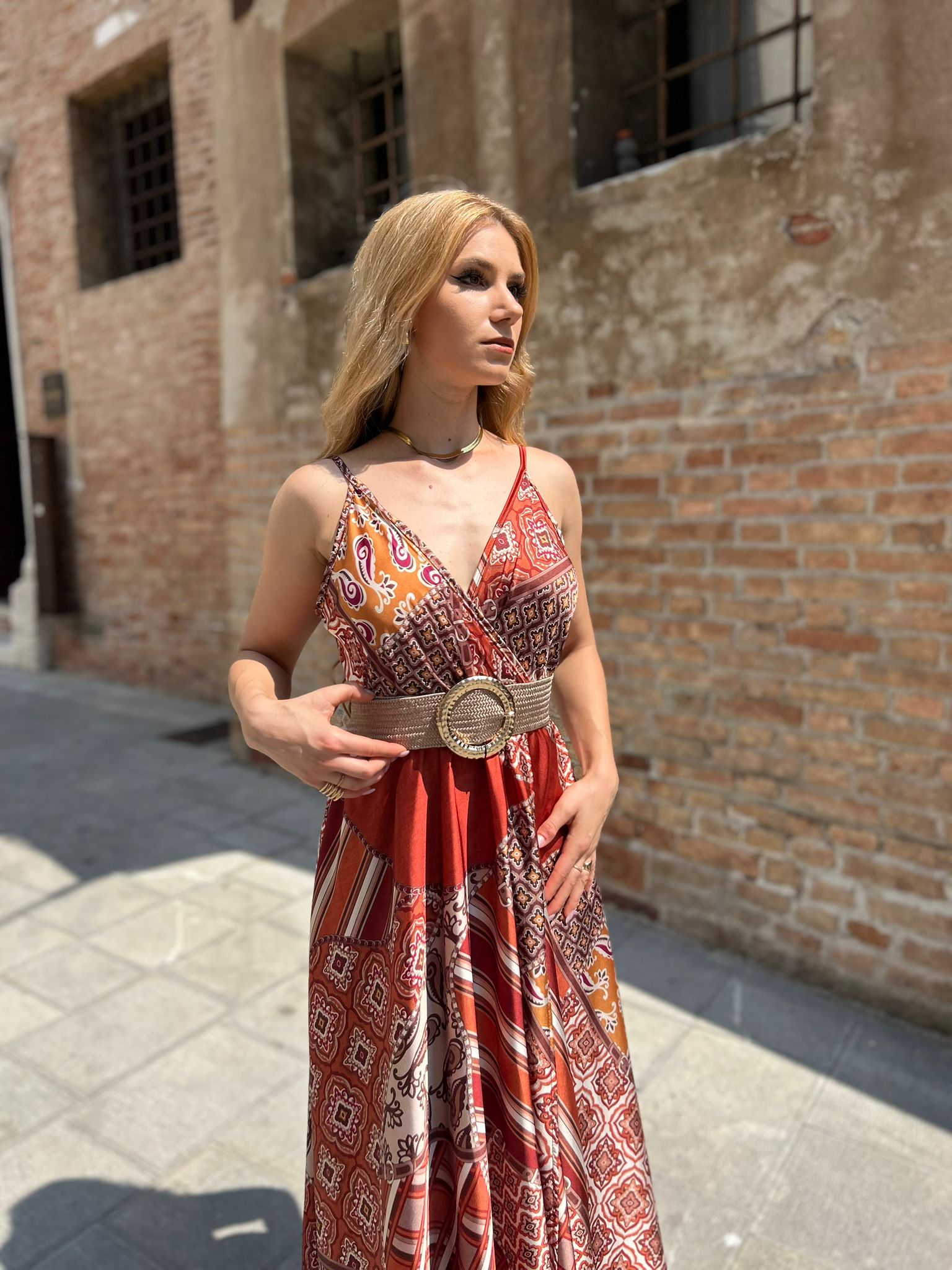 Abito raso spallina - immagine 4