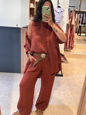 Pantalone palazzo lino